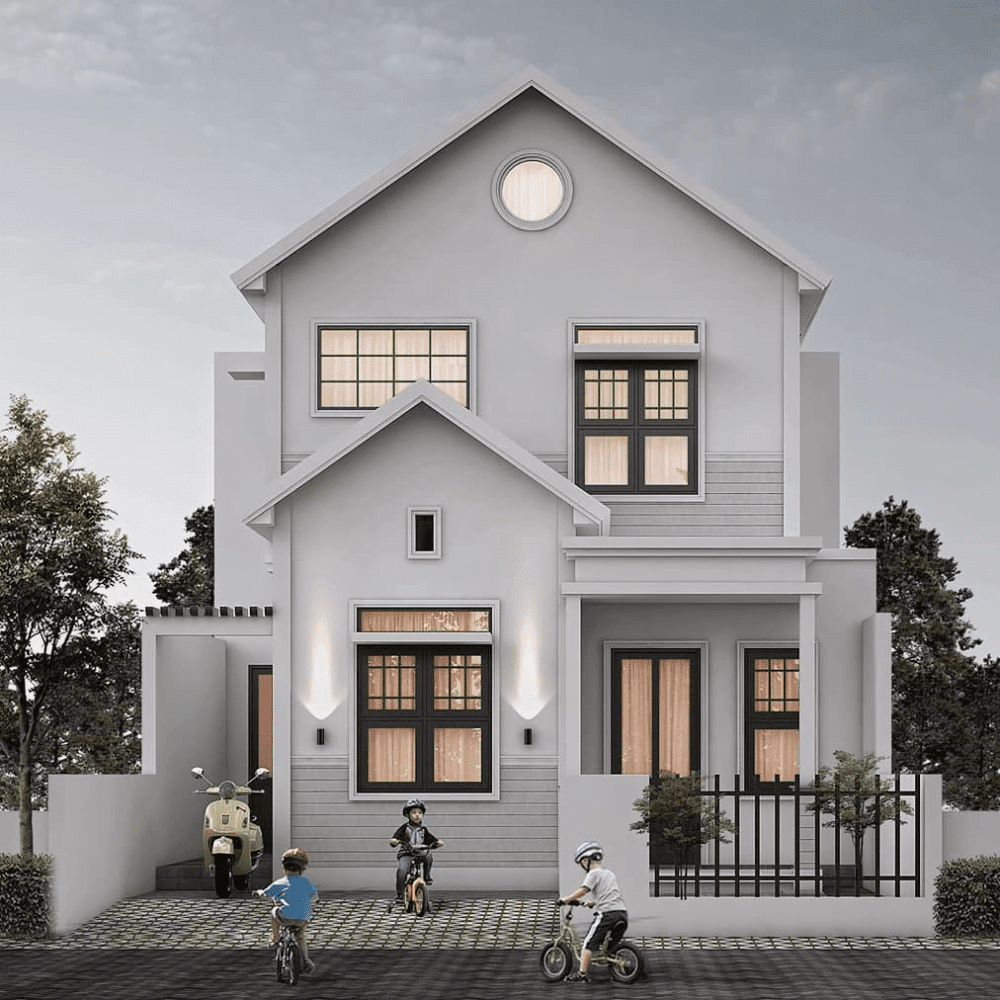 Desain Rumah American Classic Minimalis Minimalis123